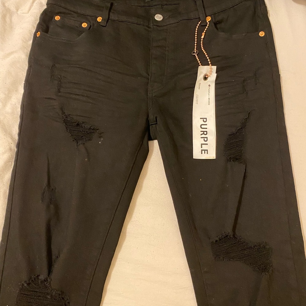 Purple Jeans Black Brand New Size 29x30 can fit a 30x30